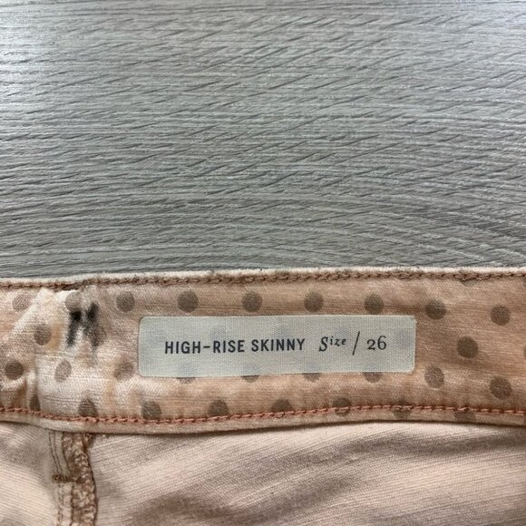 Anthropologie Pilcro Velvet High-Rise Skinny Ankle Polka Dot Pants - Picture 9 of 16